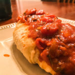 Calzone with tomato sauce