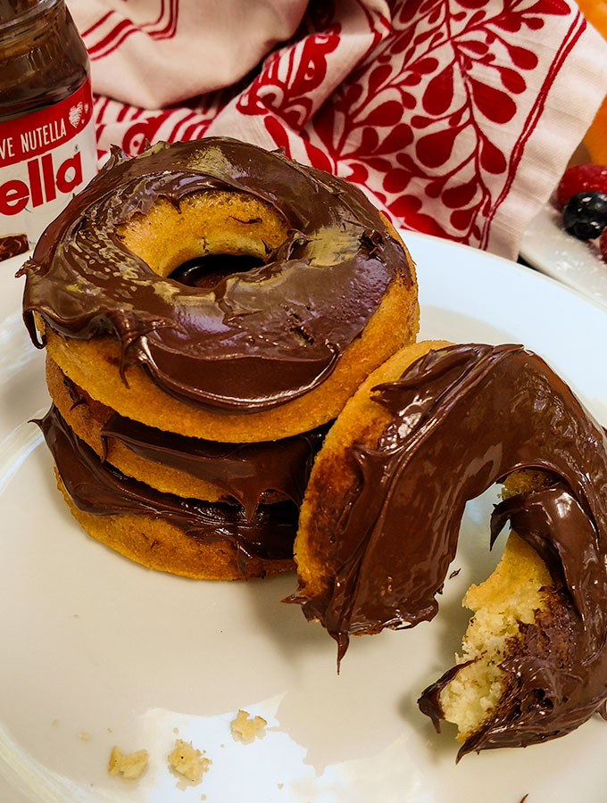 Nutella doughnuts are a great grab and go breakfast or snack