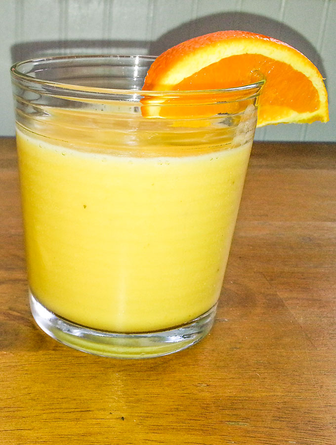 Frosted orange smoothie