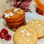 Pancakes with Greek Yogurt baked inside makes a great grab and go breakfast