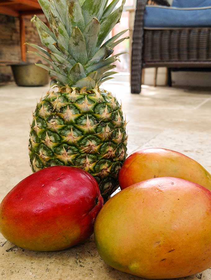 Mango Pineapple combination makes a great green smoothie