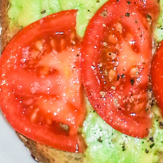 Avocado toast with tomatoes