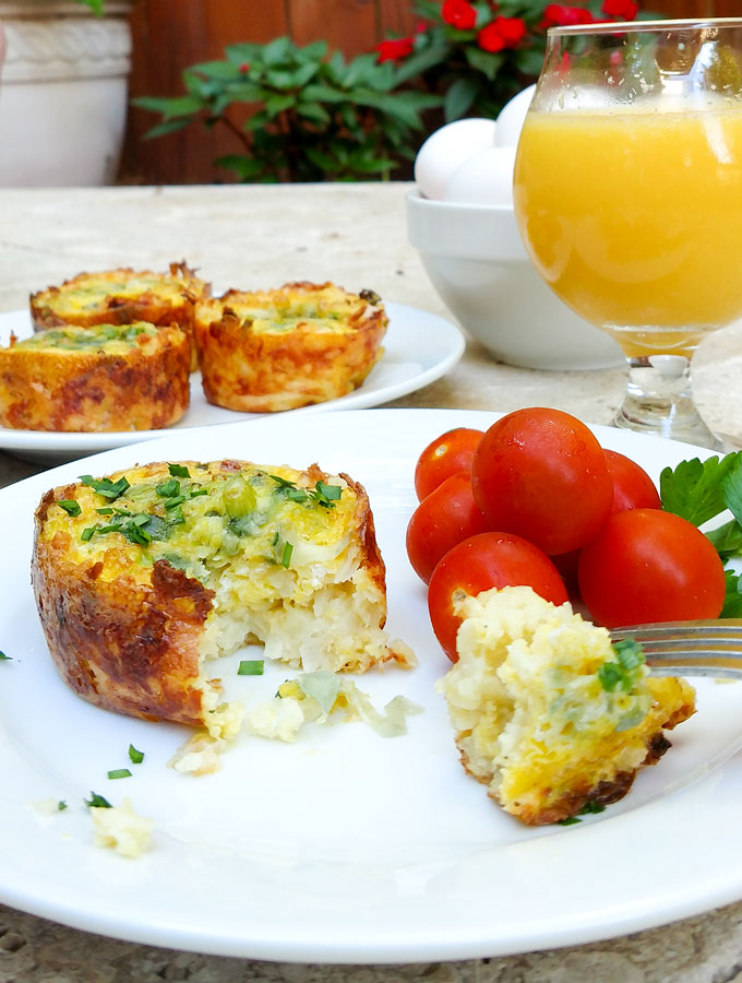Hash brown egg muffins are a great grab and go breakfast