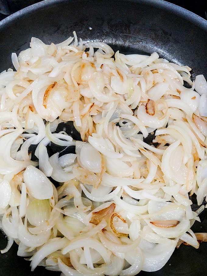 caramelized onions on stovetop