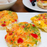 Baked Frittata with tomatoes and cheese is an easy to make breakfast and a great grab and go meal