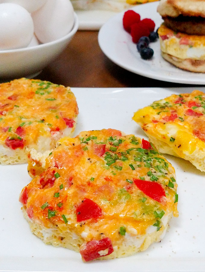 Baked tomato and cheese frittata is an easy to make breakfast and a great grab and go meal
