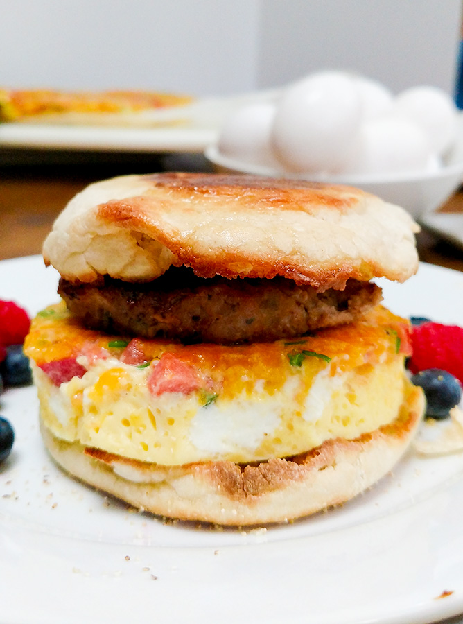 Make-Ahead Egg & Cheese Breakfast Sandwiches (with Keto Option