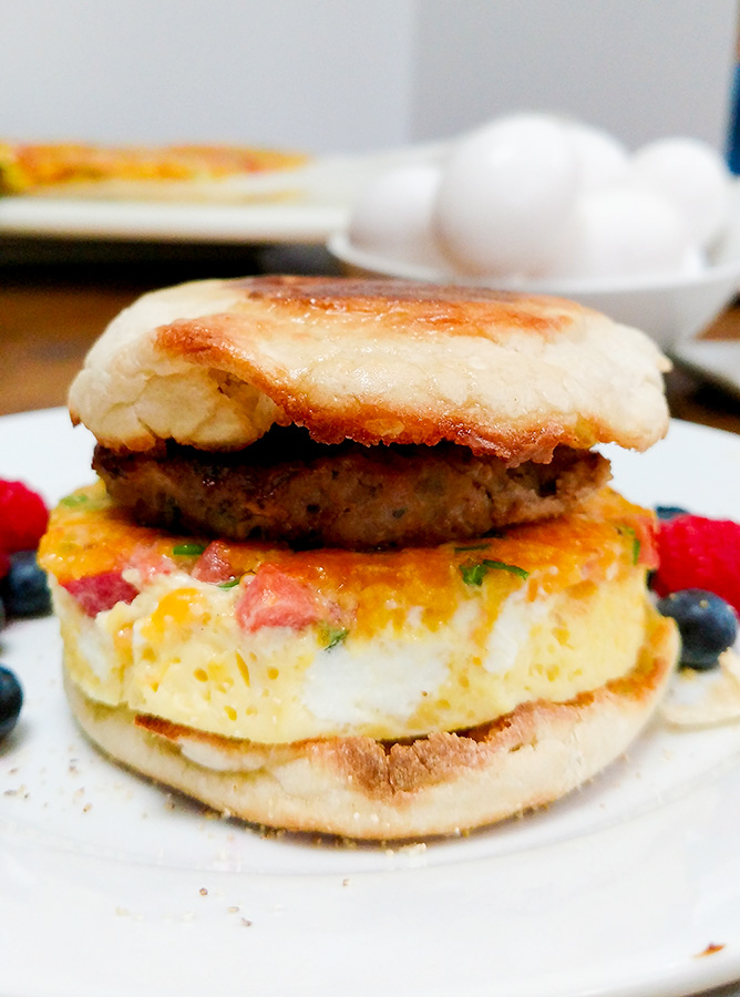 Make Ahead English Muffin Breakfast Sandwiches