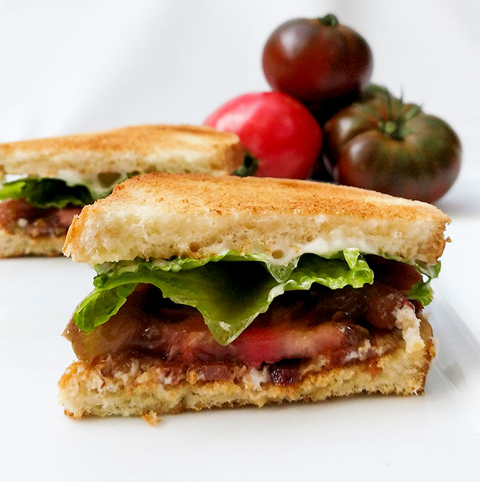 The best BLT sandwich recipe made with flavored mayo and special bacon