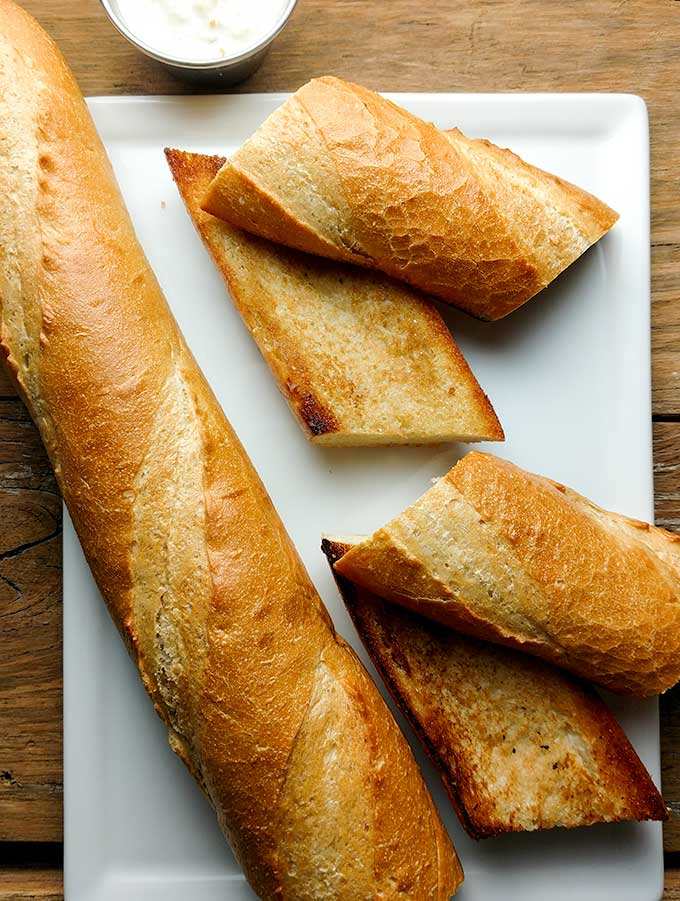 French dip sandwiches with French bread