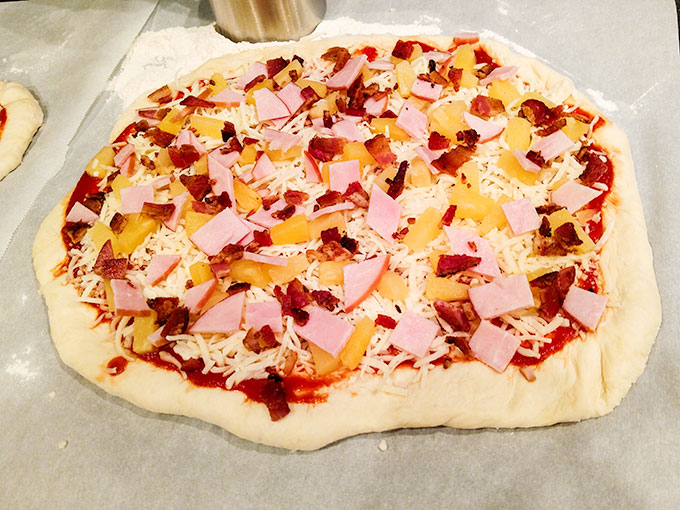 Hawaiian pizza recipe uncooked