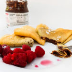 Crepes with Nutella and raspberries