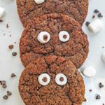 Googly eyes cookies on tray