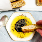 Garlic dipping oil for focaccia or flatbread