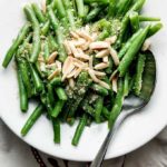 Easy Steamed Green Beans with Almonds and Panko Bread Crumbs