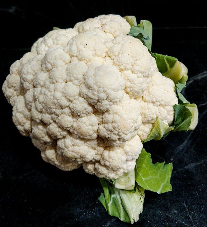 Whole head of cauliflower