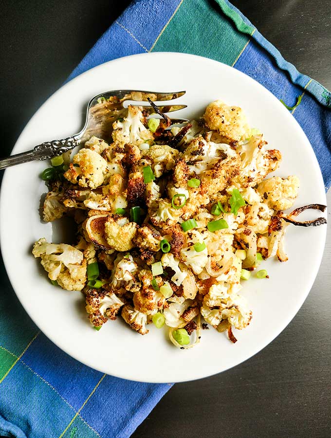 roasted cauliflower and onion