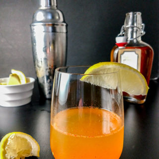 Ginger lemon mocktail with turmeric and cayenne