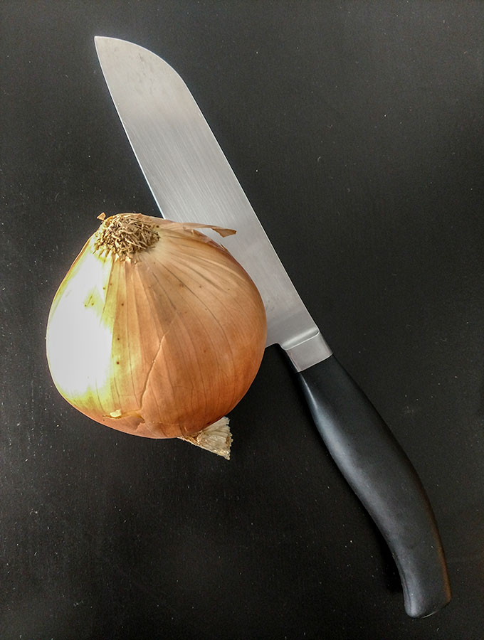 how to cut an onion