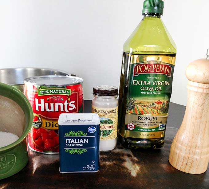 ingredients for simple tomato sauce for pizza