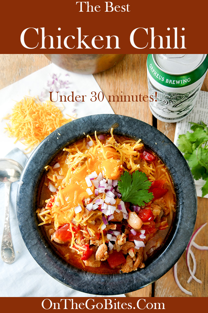 healthy chicken chili in under 30 minutes