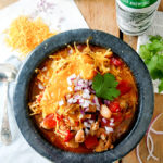 chicken chili with tomatoes ready in under 30 minutes