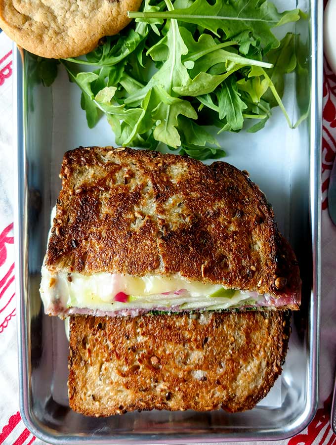 adult Italian grilled cheese plated