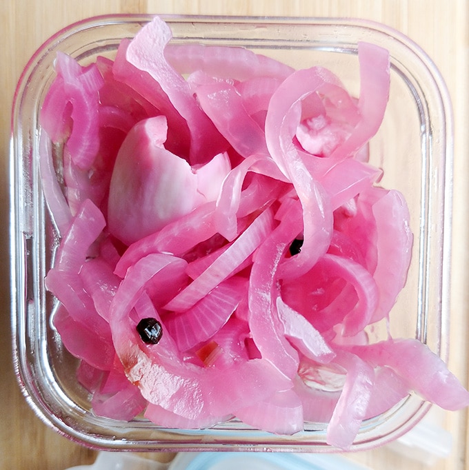 Easy pickled red onions in jar
