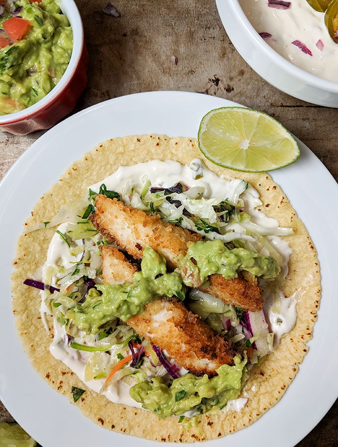 baja fish taco recipe with tilapia and lime