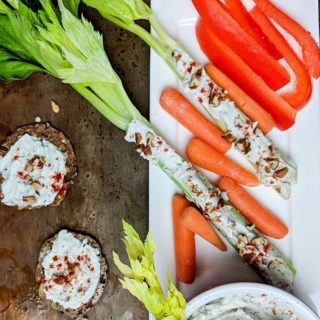 blue cheese stuffed celery protein snack