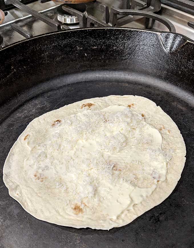 warming tortilla for chicken Caesar wrap