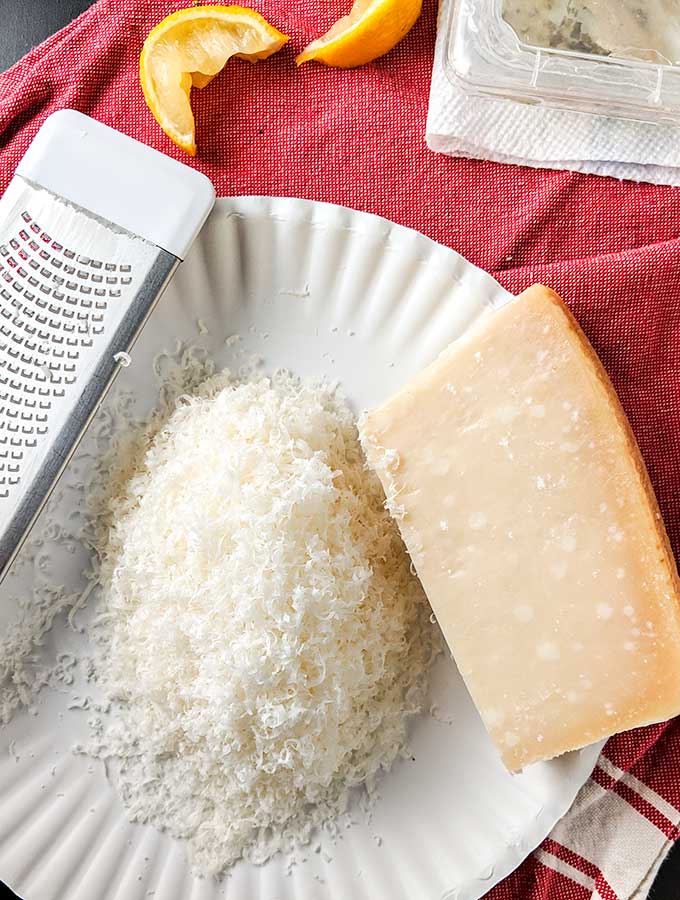 Grated Parmesan for Caesar salad recipe without egg