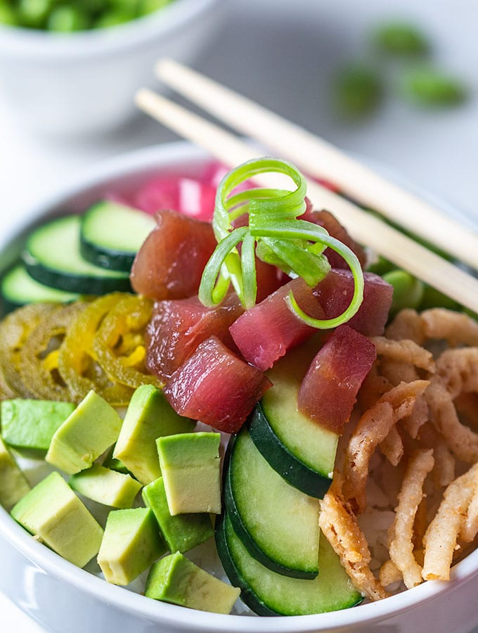 ahi poke bowl is a trendy healthy 30 minute meal