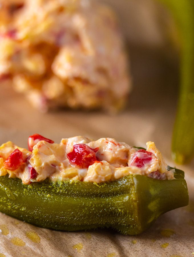 pimento cheese stuffed okra easy finger food