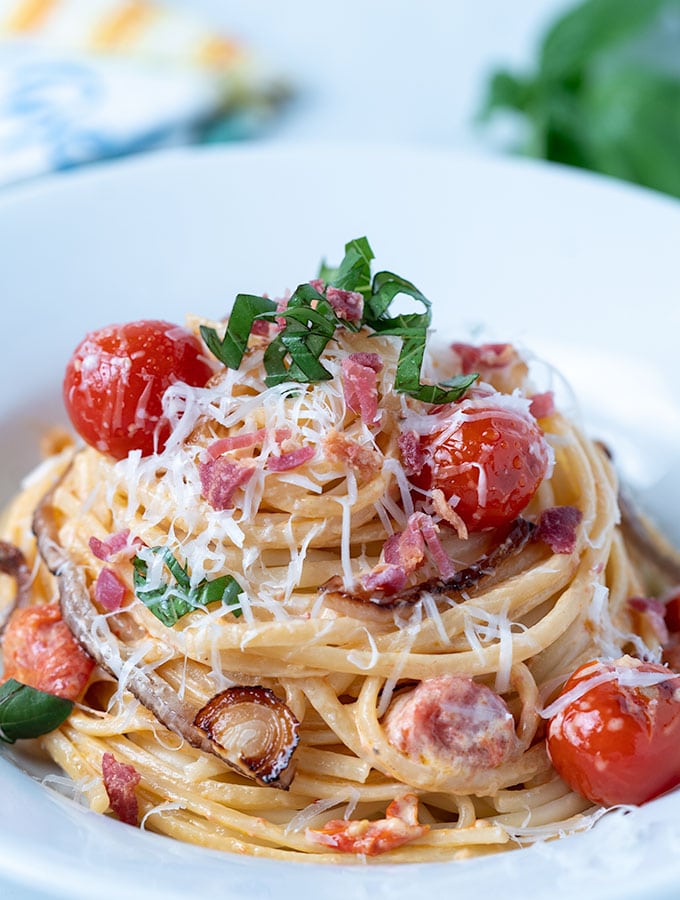 Martha Stewars one pot pasta tweaked