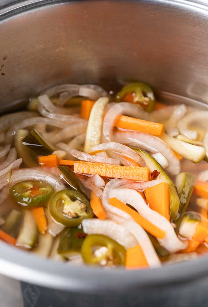 boil down pickled vegetables