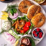 bagel bar with smoked salmon