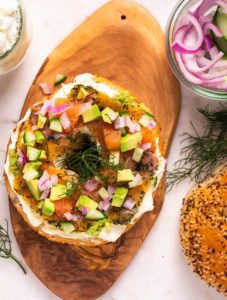 smoked salmon bagel