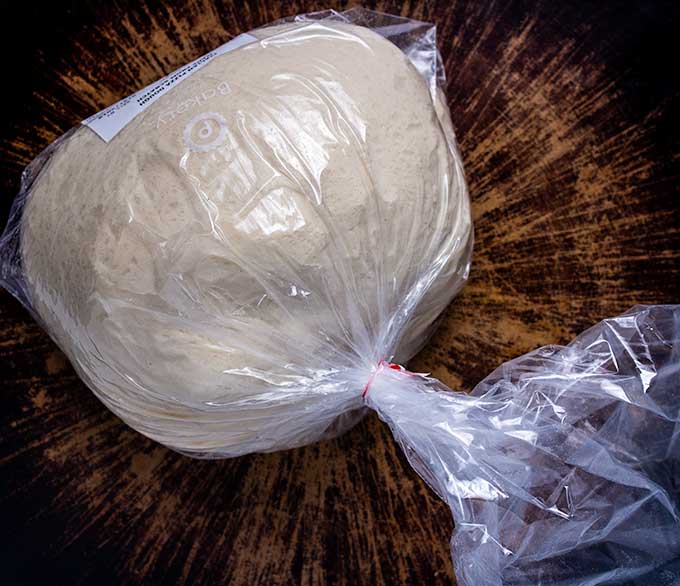bagged grocery store fresh pizza dough