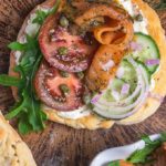 Smoked salmon bagel pizza recipe