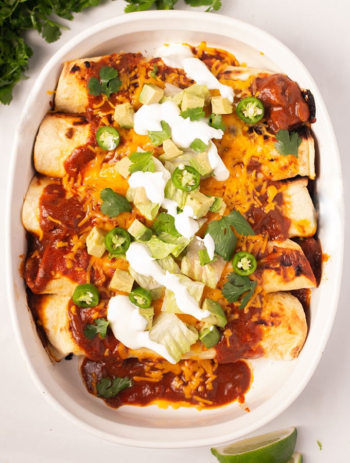 Easy chicken enchilada recipe in pan