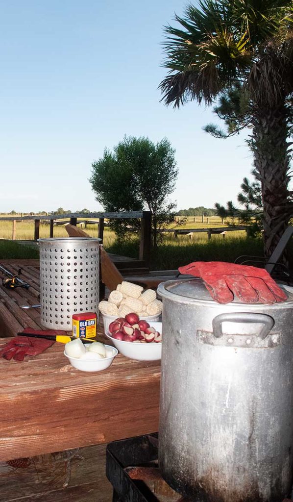 turkey fryer setup