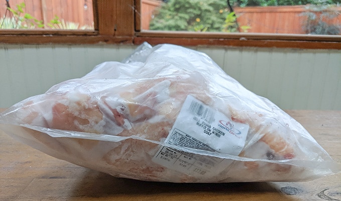 frozen chicken wings