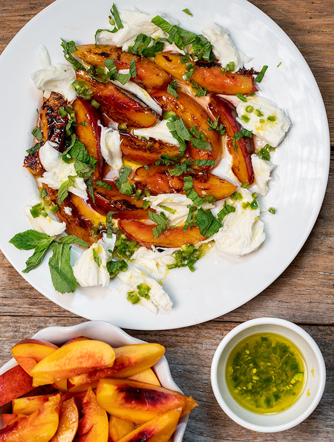 grilled peach salad recipe