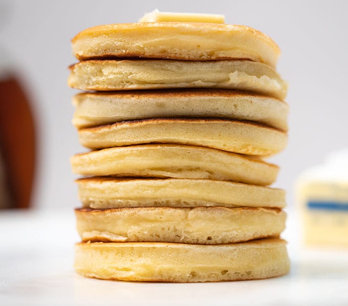 stack of protein pancakes