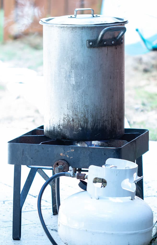 turkey fryer setup