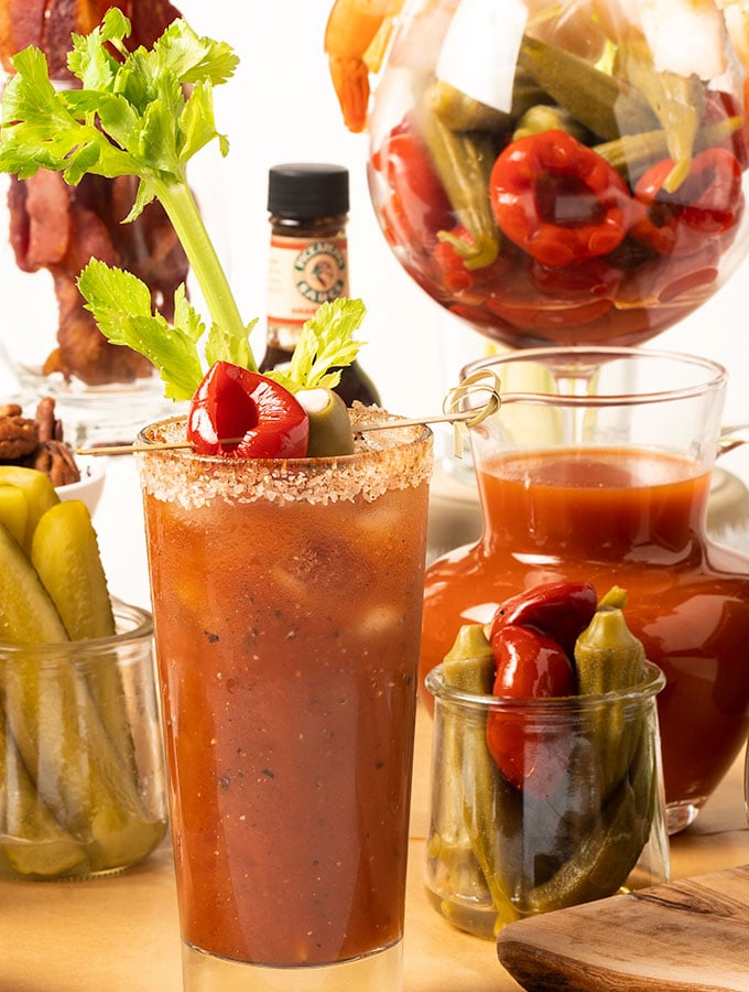 traditional bloody mary bar