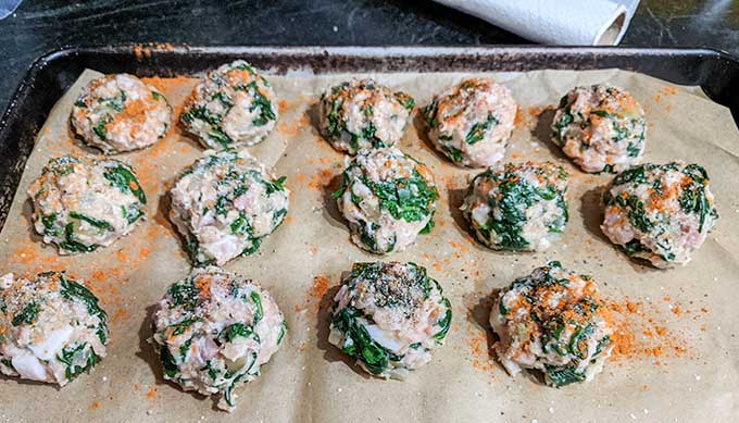 baked chicken meatballs